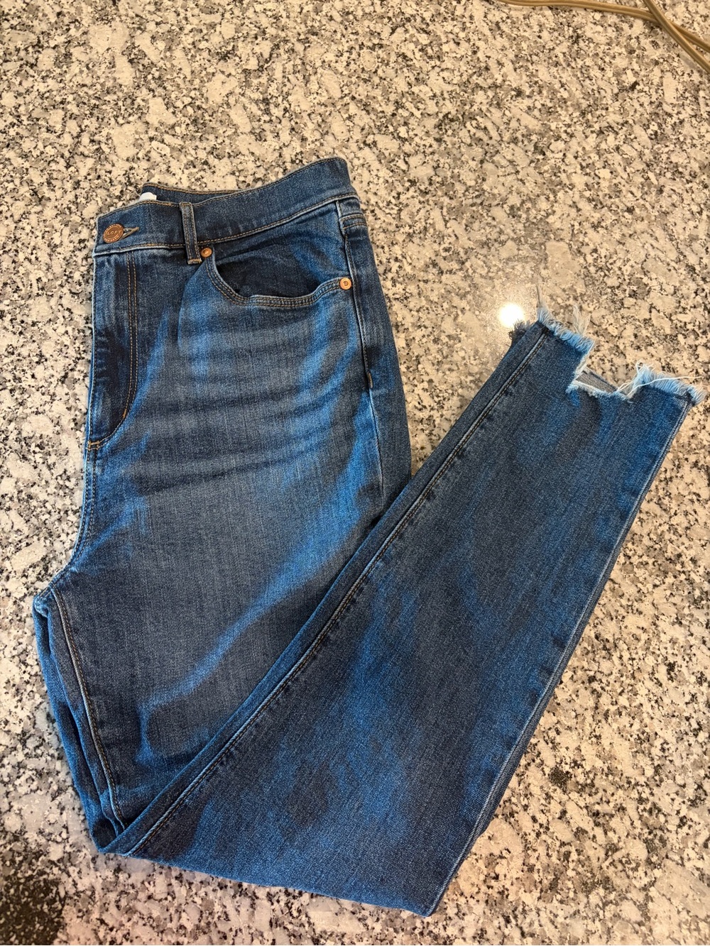 LOFT Dark Blue Ankle Crop Jeans